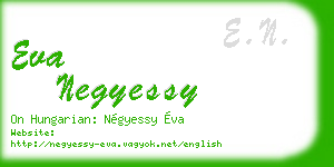 eva negyessy business card