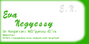 eva negyessy business card